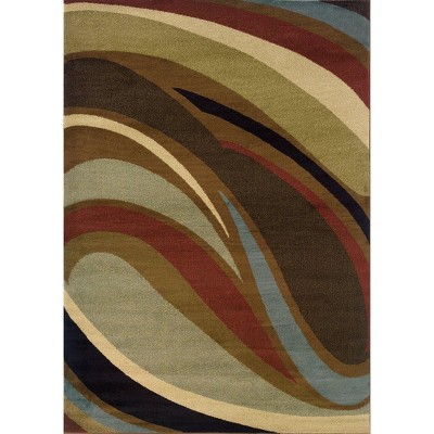 Oriental Weavers Hudson 2666F Brown/ Multi Indoor Area Rug - 1'10" x 7'6"