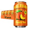 HALFDAY Prebiotic Peach Iced Tea - 12 Fl Oz Can (Pack of 12) - 2 of 4