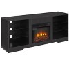 Grungis 3D Fireplace TV Stand for TVs Up to 62 Inch,Console Table  with LED Lights and USB Charging Outlet for Bedroom,Living Room - 2 of 4