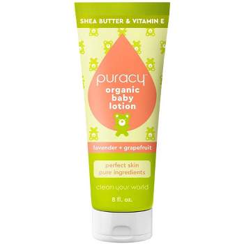 Puracy Perfect Skin, Pure Ingredients Organic Baby Lotion - Calming Eczema Moisturizer - Natural Lavender & Grapefruit - 8 fl oz