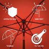 JONATHAN Y Collins 9 ft. Classic Cottage Tassel Market Patio Umbrella with Auto-Tilt, Crank, Wind Vent and UV Protection - 3 of 4