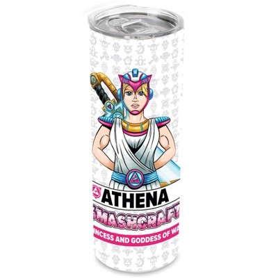 SMASHCRAFT 20 ounce Stainless Steel Double Walled Insulated Travel Tumbler Coffee Mug Cup, Athena Comic