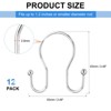 Unique Bargains Metal Rustproof Standard Shower Rods Curtain Hooks 12 Pcs - 2 of 4