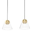 EGLO 3-Light Cerasella Mini Pendant Brushed Brass Finish with Clear Glass Shade: Adjustable, ETL Listed, Steel Body - 3 of 3