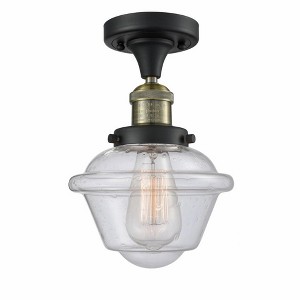 Oxford - 1 Light Semi-Flush Mount In Traditional Style-11 Inches Tall and 7.5 Inches Wide - 1 of 1