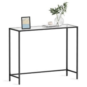 VASAGLE Console Sofa Table, Modern Entryway Table, Tempered Glass Table, Metal Frame - 1 of 4