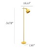 Simple Designs Sleek Essentials Basic Adjustable Floor Lamp Yellow - 3 of 4