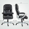 High Back Executive Office Chair with Padded Arms, Adjustable Height Swivel Desk Chair for Home or Workspace - 3irtyhousy - 4 of 4