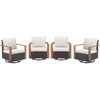 Gymojoy 4 Pieces Outdoor Swivel Chairs Glider Chair High Back Chair Set - 3 of 4