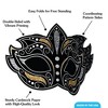 Big Dot of Happiness 3D Masquerade Centerpiece Table Decorations, Freestanding Venetian Mask Decor, Prom or Birthday Party Centerpieces - 8 Count - 3 of 4