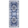 Vintage Distressed Floral Print Carpet Machine Washable Carpet Stain Resistant Easy Cleaning Indoor Carpet - 3 of 4