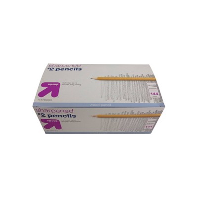 144pk Wood Pencils Pre-sharpened - up&up™: School Supplies, Bulk Wooden, No. 2, Erasable, Kids, 2.05mm Point