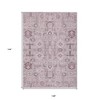 Pink Mauve And Blush Oriental Washable Indoor Outdoor Area Rug - 3 of 4