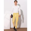 INSPIRE CHIC Men's Casual Striped Slim Fit Color Block Business Pants - 3 of 4