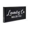 Stupell Industries Rustic Laundry Co Sign Floating Frame Canvas Art, Black, 25" x 11" - 2 of 4