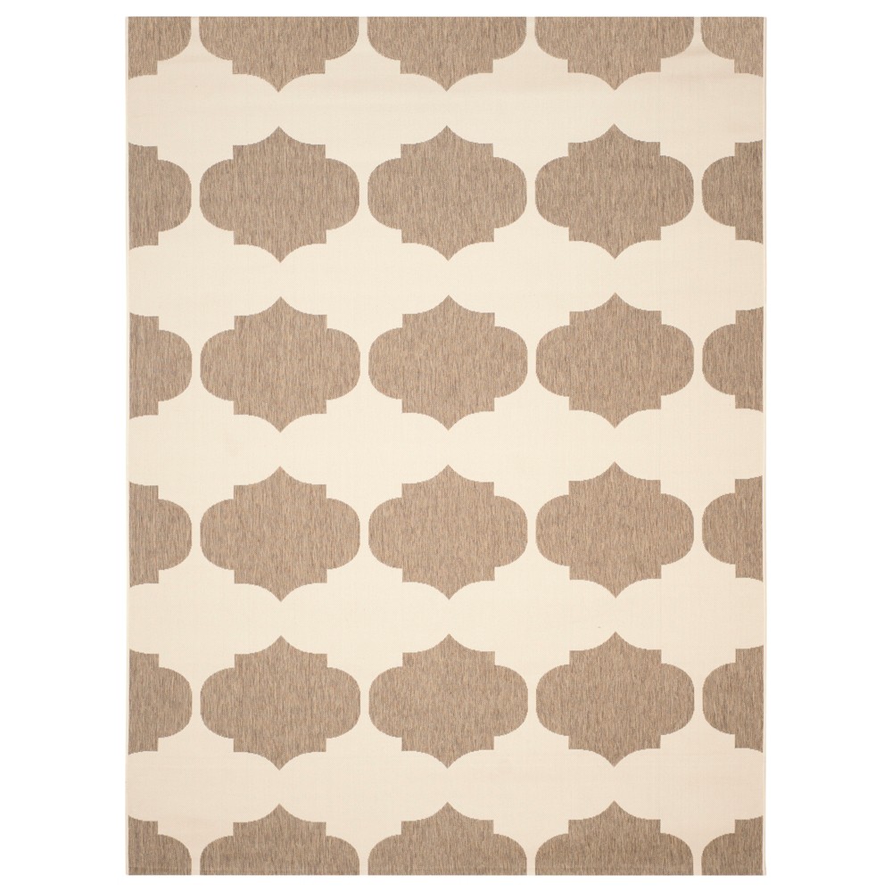 8'X11' Rectangle Brema Patio Rug Beige/Brown - Safavieh