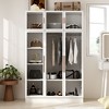 Famapy Armoire With LED Light and Glass Doors Wardrobe Cabinet - 3 of 4