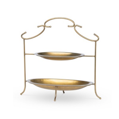 Park Hill Collection Wynette Two-Tiered Oval Serving Tray