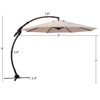 GRANDPATIO 11 Ft Cantilever Offset Aluminum Rotatable Umbrella with Cross Base - 2 of 4