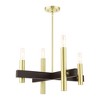 Livex Lighting Helsinki 4 - Light Chandelier in  Satin Brass - 3 of 4