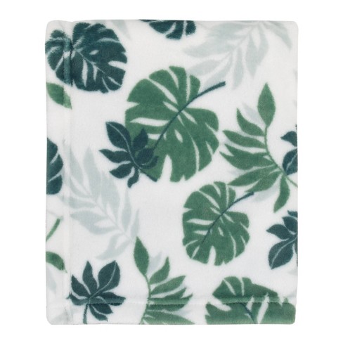 Little Love By Nojo Palm Leaf Tropical Super Soft Baby Blanket