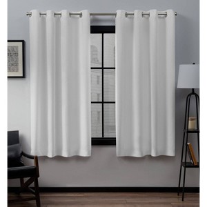 Set of 2 Loha Linen Window Curtain Panel - Exclusive Home™ - 1 of 4