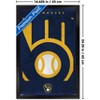 Trends International MLB Milwaukee Brewers - Logo 25 Framed Wall Poster Prints - 3 of 4