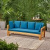 Christopher Knight Home Varney Outdoor 78.5"  Acacia Wood Extendable Daybed Sofa - 2 of 4