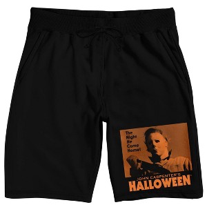 John Carpenter's Halloween The Night He Came Home Men's Black Sleep Pajama Shorts - 1 of 3