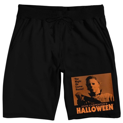 John Carpenter's Halloween The Night He Came Home Men's Black Sleep Pajama Shorts - image 1 of 3