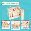 Toy Time Wooden Throwing Game for Adults and Kids - Complete Set With 12 Numbered Skittles, Throwing Dowel, and Carrying Crate - 2 of 4