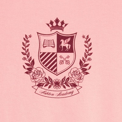 Cat & Jack Girls' Short Sleeve 100% Cotton 'Vintage Crest' Graphic T-Shirt - Cat & Jack™ Pink M — фото 3