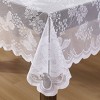 HLC.ME Butterfly Floral Patterned Scalloped, Wrinkle Resistant, Lace Fabric Table Cloth for Round and Rectangle Tables - 3 of 4