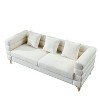 81'' Modular Oversized 3 Seater Velvet Sofa, Deep Seating with 3 Pillows for Living Room, Bedroom - Maison Boucle - 3 of 4