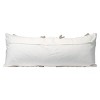 Oversized 14x36 Decorative Cotton Lumbar Throw Pillow With Knotted Accent  And Hand Tied Fringe - Foreside Home & Garden : Target