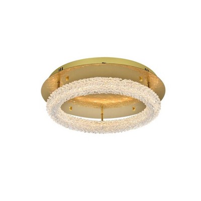 Elegant Lighting Bowen 1 - Light Flush Mount in  Satin Gold