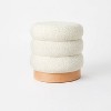 Clarkdale Channel Tufted Ottoman with Wood Base - Threshold™ designed with Studio McGee - 2 of 4