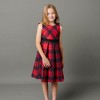 Hope & Henry Girls' Sleeveless Pleated Party Dress with Waist Sash, Kids - 2 of 4