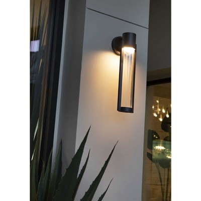 Progress Lighting Z-1030 1-Light Outdoor LED Sconce, Aluminum, Antique Bronze Finish, Clear Glass Shade
