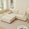 Mjkone Modern Extra-Large Corduroy Upholstered Modular Sectional Sofa Set,Deep Seat Sleeper Chair Indoor with Ottoman - 3 of 4