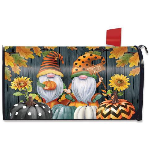 Briarwood Lane Fall Gnomes Humor Magnetic Mailbox Cover Autumn Patterned Pumpkins Standard - image 1 of 2