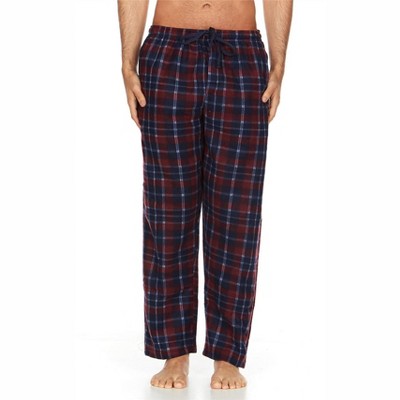 Microfleece Men’s PJ Plaid Pajama Pants with Pockets, Sizes Up to 3X