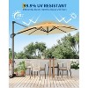 10FT Outdoor Cantilever Umbrella Patio Umbrella with Base Included Market Sun Shade Windproof Offset Umbrella with 360-Degree Rotation - 2 of 4