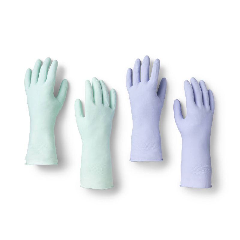 Reusable Double Pack Latex Gloves - 4ct - Smartly&#8482;, 2 of 4