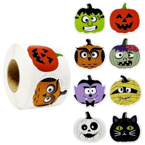 Wrapables Halloween Sticker Roll, Holiday Stickers for Sealing Cards, Envelopes, Gift Boxes, Festive Party Favors (500pcs) - 1 of 4