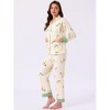 INSPIRE CHIC Women's Nursing Pajama Set Floral Leopard Long Sleeve Top with Pant Postpartum Breastfeeding Loungewear - 3 of 4