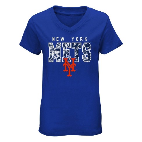 MLB New York Mets Boys' V-Neck T-Shirt - M