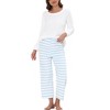 cheibear Womens Sleepwear Flannel Lounge with Stripped Pants Winter Long Sleeve Pajama Set - 2 of 4