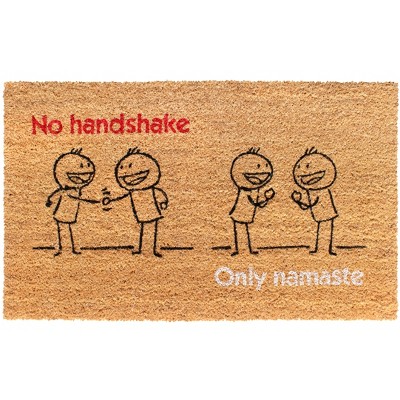 RugSmith Multi Machine Tufted No Handshake, Only Namaste Doormat