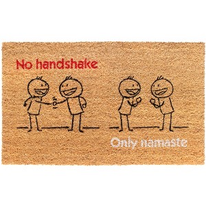 RugSmith Multi Machine Tufted No Handshake, Only Namaste Doormat - 1 of 4